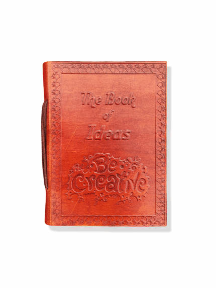 The Book of Ideas – Be Creative | Embossed Notebook | Handmade Leather Journal